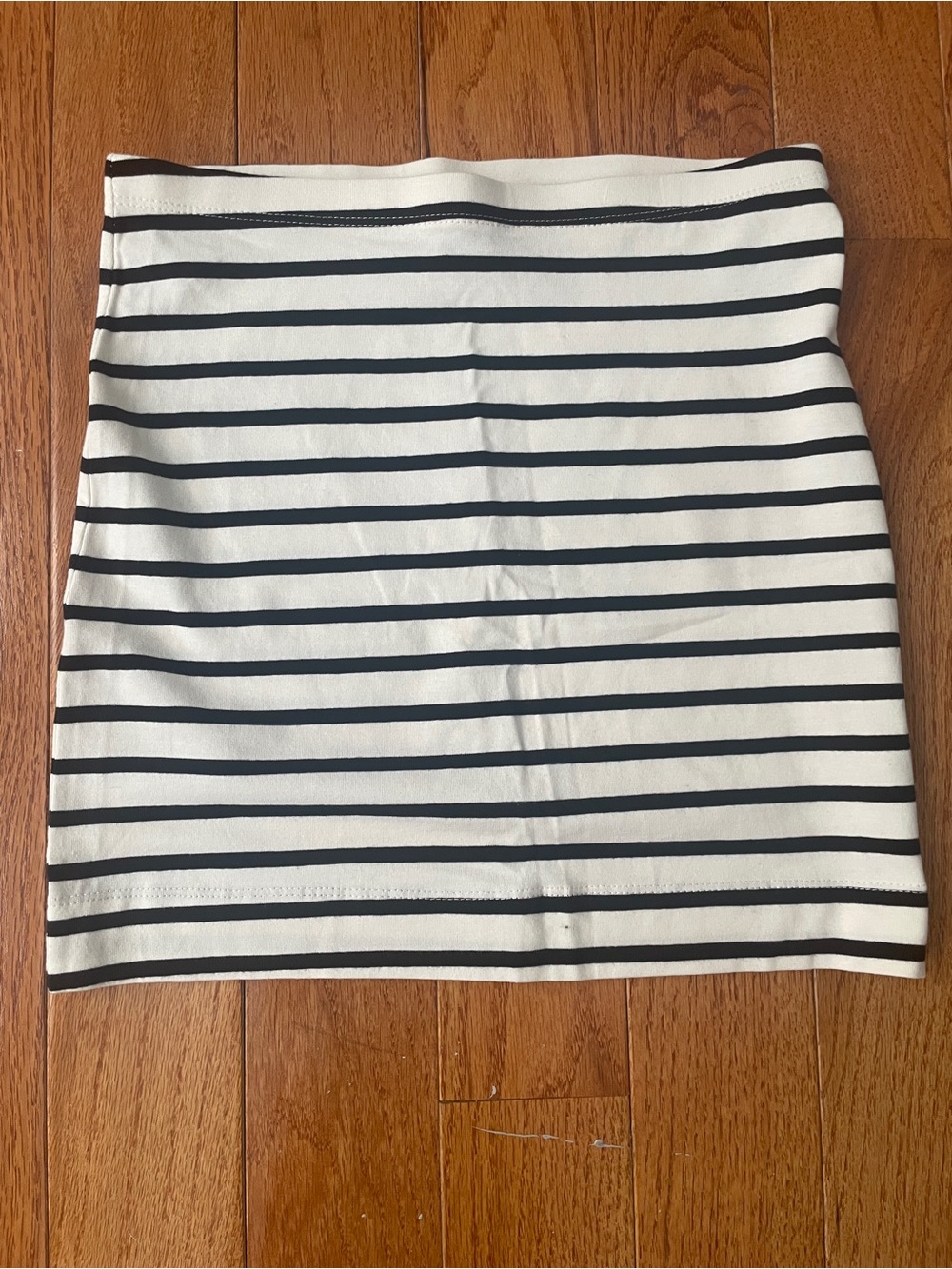 Striped Black and White Mini Skirt